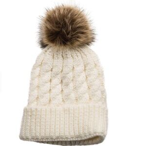 Emma Pom Pom Hat Cream NEVER WORN WITH TAGS
